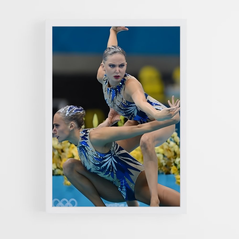 Poster Harmonie Gymnique – affiche Plongeon synchronisé (vue 3)
